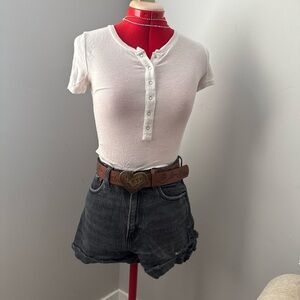 Abercrombie High waisted dad shorts curve love